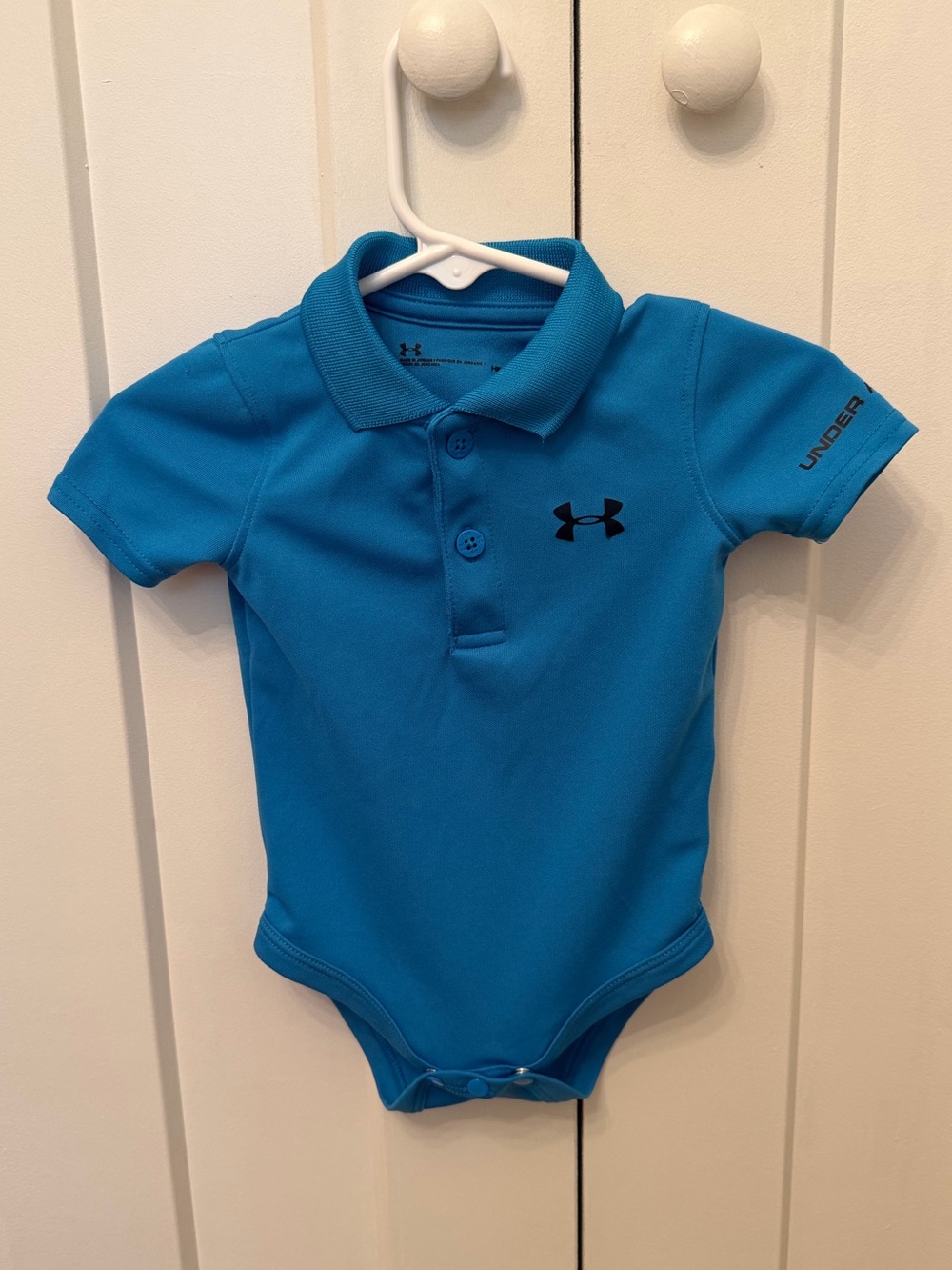 Under Armour Baby Boy Blue Polo Bodysuit 3-6M
